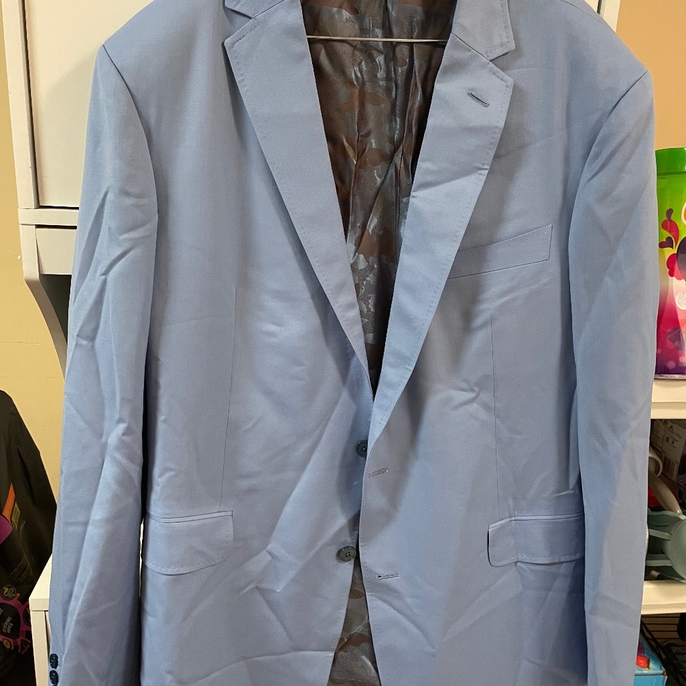 2 Piece Elevee Baby Blue Suit XXL